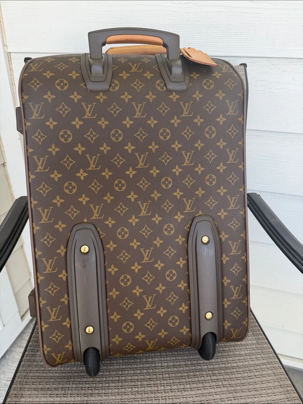 Louis Vuitton Monogram Rolling Carry-On in Brown and Tan